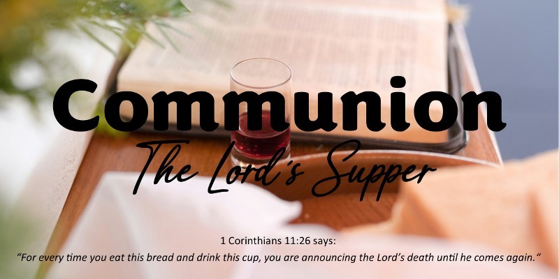 Communion slide with text